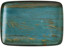 Bonna Madera Mint Moove Platte 23x16cm blau - 12 Stück