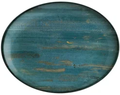 Bonna Madera Mint Moove Platte oval 31x24cm blau - 6 Stück