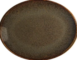 Bonna Ore Tierra Moove Platte oval 36x28cm braun - 6 Stück