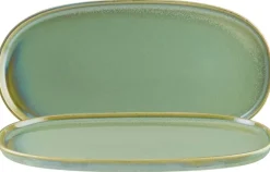Bonna Sage Hygge Platte oval 30x16cm grün - 6 Stück