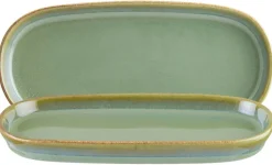 Bonna Sage Hygge Platte tief oval 21x10cm grün - 12 Stück