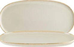 Bonna Sand Hygge Platte oval 30x16cm beige - 6 Stück