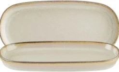 Bonna Sand Hygge Platte tief oval 21x10cm beige - 12 Stück