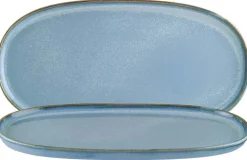 Bonna Sky Hygge Platte oval 30x16cm blau - 6 Stück