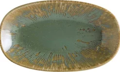 Bonna Snell Sage Gourmet Platte oval 24x14cm grün - 12 Stück