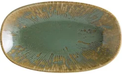 Bonna Snell Sage Gourmet Platte oval 15x8,5cm grün - 12 Stück