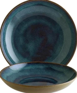 Bonna Sphere Ocean Bloom Teller tief 23cm blau - 6 Stück