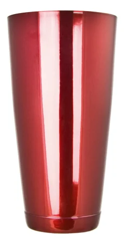 Boston Shaker, Edelstahl, candy rot (845ml)