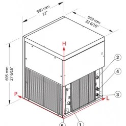 Brema Flockeneisbereiter G Serie 510A HC - Flockeneis (435kg)
