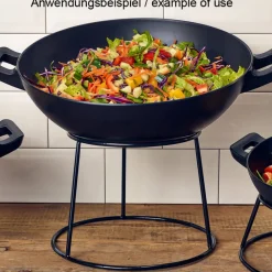 Buffetständer rund, rutschfest, schwarz - 18cm