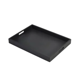 Butler-Tablett, Akazienholz schwarz - 44x32x4,5cm