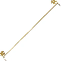 Café Absperrung (Stange140cm + Ringplatten) Titanium gold für Tücher