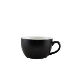 Cappuccinotasse Porzellan matt schwarz – 250 ml (6 Stk.)