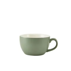 Cappuccinotasse Porzellan matt salbeigrün – 250 ml (6 Stk.)