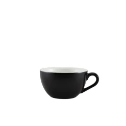 Cappuccinotasse Porzellan matt schwarz – 175 ml (6 Stk.)