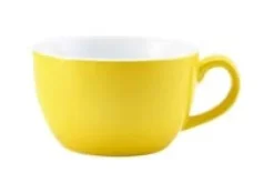 Cappuccinotasse Porzellan gelb – 250 ml (6 Stk.)