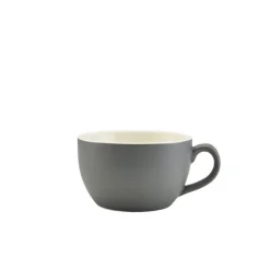 Cappuccinotasse Porzellan matt grau – 250 ml (6 Stk.)