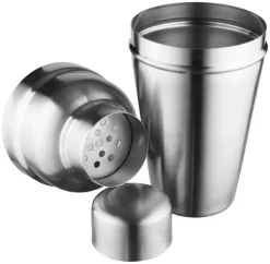 Cocktail Shaker, BAR AID, mattierter Edelstahl, dreiteilig (500ml)
