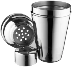 Cocktail Shaker, Edelstahl glänzend, dreiteilig (500ml)