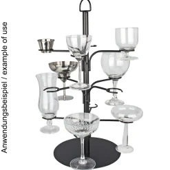 Cocktailbaum für 12 Gläser - schwarz