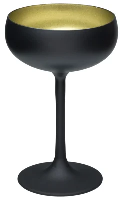 Cocktailschale, matt schwarz/gold, Elements Stölzle - 230ml