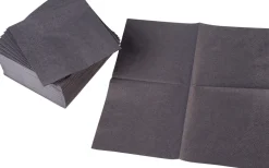 Cocktailservietten, 24x24cm, 1/4 Falz, 2-lagig - schwarz (300 Stk.)