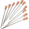 Cocktailspieße Ananas, Metall kupferfarben - 11,6cm (10 Stk.)