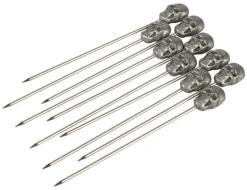 Cocktailspieße Skull, Metall - 11,3cm (10 Stk.)