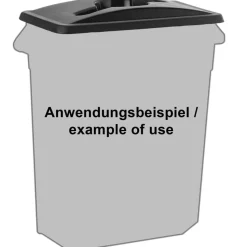 Deckel für Abfallbehälter #8616 - schwarz