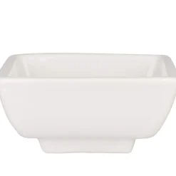 Dipschale eckig, Porzellan, weiß - 7x7x4cm