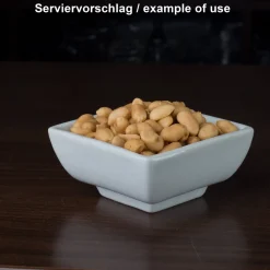 Dipschale eckig, Porzellan, weiß - 7x7x4cm