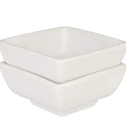 Dipschale eckig, Porzellan, weiß - 7x7x4cm