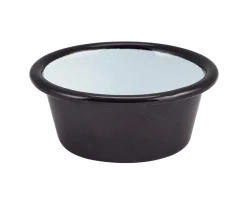 Dipschale Emaille 90ml flach - schwarz