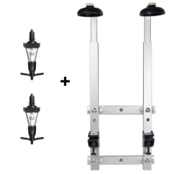 Doppel Wandflaschenhalter mit 2x 2cl Dosierern