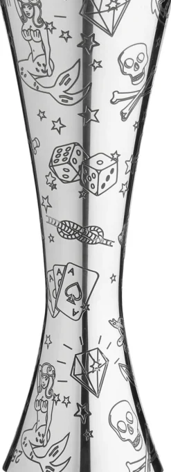 Doppelmessbecher Aero Tattoo, Urban Bar - Edelstahl (25/50ml)