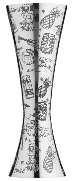 Doppelmessbecher Aero Tiki, Urban Bar - Edelstahl (25/50ml)