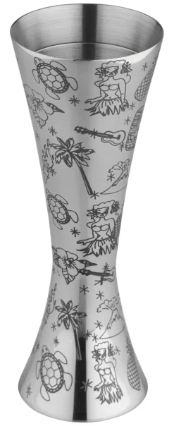 Doppelmessbecher Aero Tiki, Urban Bar - Edelstahl (25/50ml)
