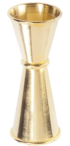 Doppelmessbecher, Japan, golden - Edelstahl (30/45ml)