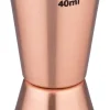 Doppelmessbecher, kupferfarben, Edelstahl (2/4cl)