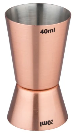 Doppelmessbecher, kupferfarben, Edelstahl (2/4cl)