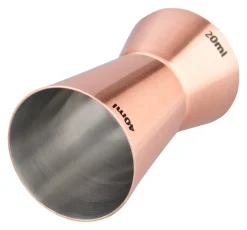 Doppelmessbecher, kupferfarben, Edelstahl (2/4cl)