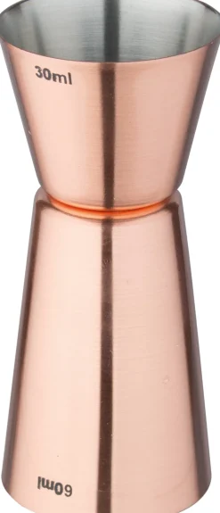 Doppelmessbecher, kupferfarben - Edelstahl (3/6cl)