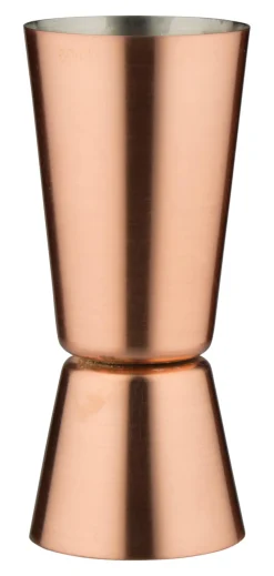 Doppelmessbecher, kupferfarben - Edelstahl (3/6cl)
