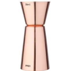 Doppelmessbecher, kupferfarben, Edelstahl (3cl/6cl) - B-Ware