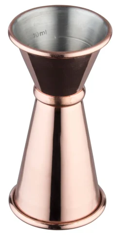 Doppelmessbecher, kupferfarben - Edelstahl (2/4cl)