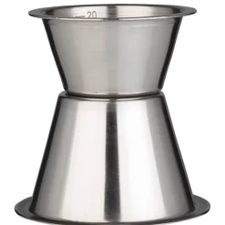 Doppelmessbecher 20/40ml, Skalierung - Edelstahl