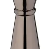 Doppelmessbecher, poliert - gunmetal black (25/50ml)