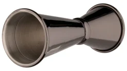 Doppelmessbecher, poliert - gunmetal black (25/50ml)