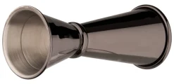 Doppelmessbecher, poliert - gunmetal black (25/50ml)