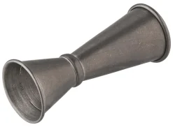 Doppelmessbecher, vintage - Edelstahl (25/50ml)